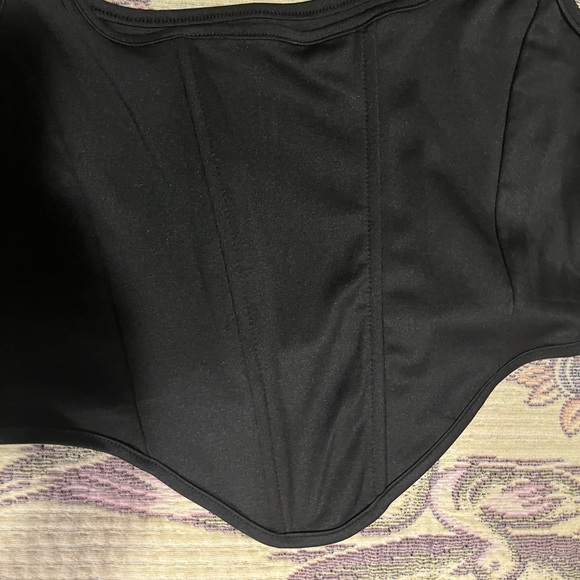 SHEIN Black Asymmetrical Buckle Bustier Cami - GOTH CLUB - Large - Picture 5 of 6